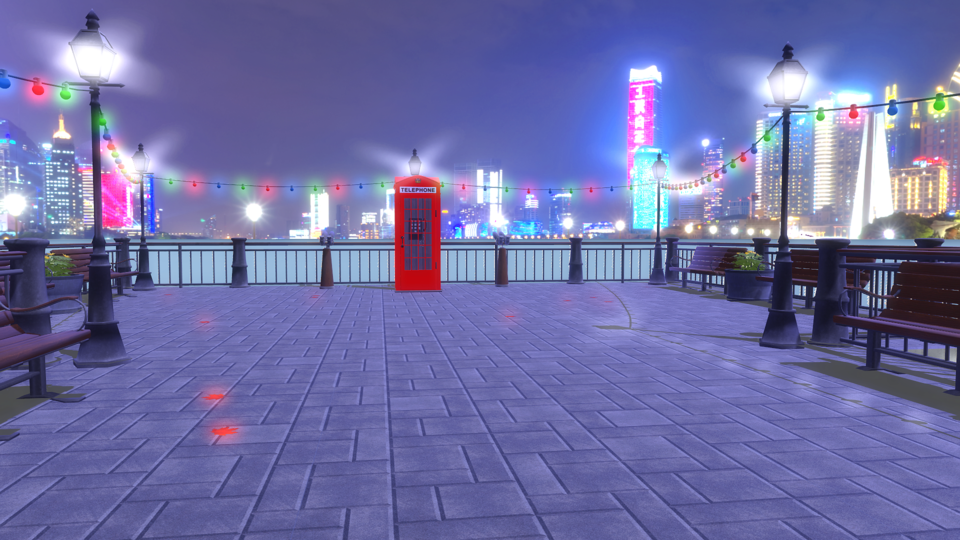 [MMD] Night london pier [Stage].
