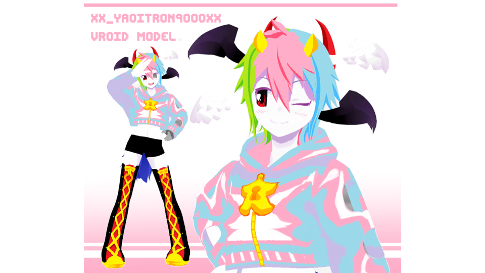 Yaoitron 3D Model (.VRM+.VROID)