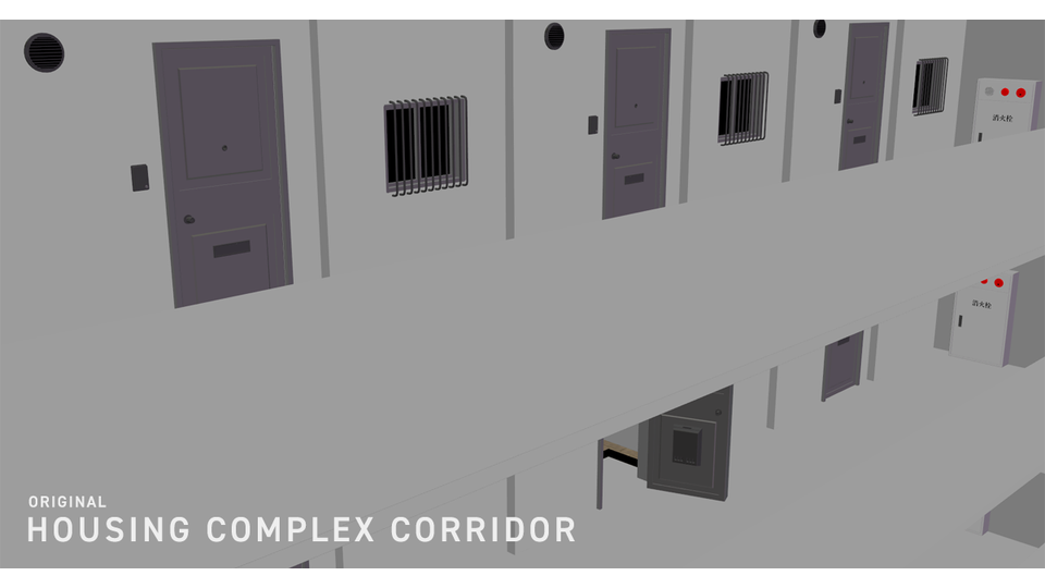 MMDステージ：団地の廊下