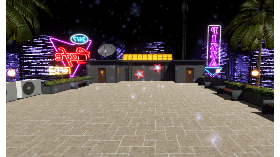 [MMD]Stage CAFE 24/7.(Roof).