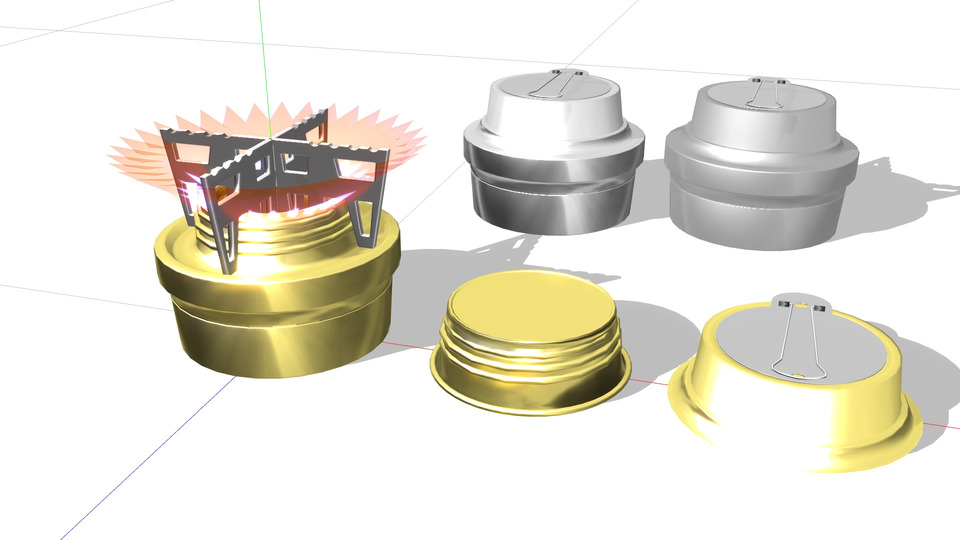 アルコールストーブMMDモデル