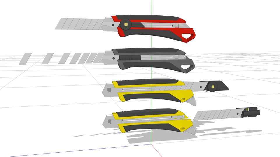 カッターナイフMMDモデル