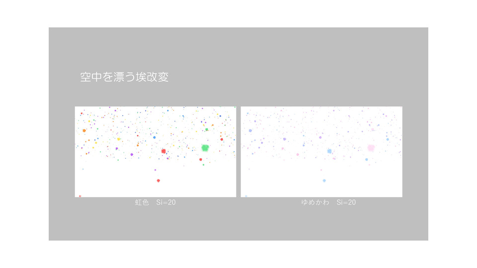 空中に漂う埃改変