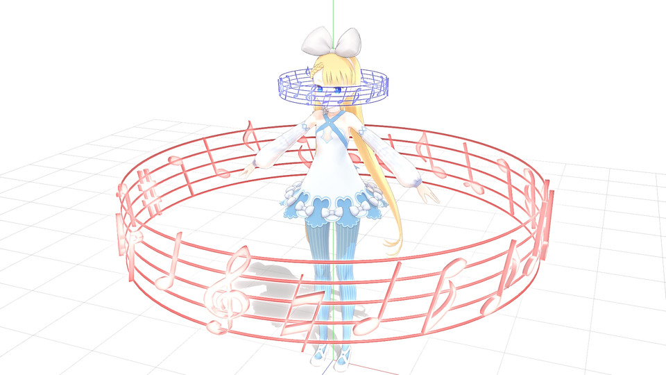 五線譜エフェクトMMDモデル