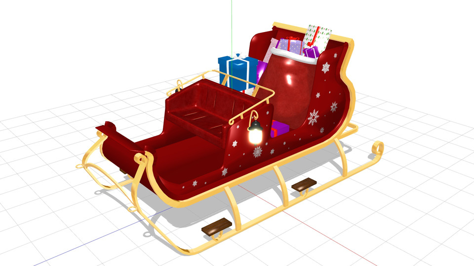サンタのソリMMDモデル