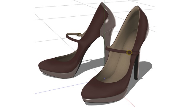 コンビカラーストラップパンプス