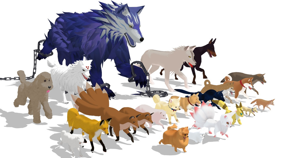 キツネ・イヌ・オオカミの歩行モーション