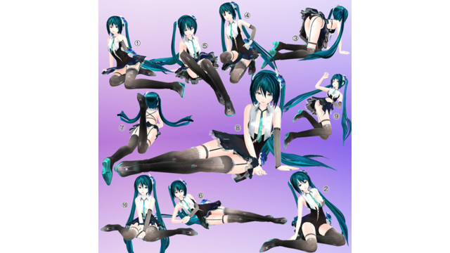 セクシーポーズ集（床10種）ｖ1.1