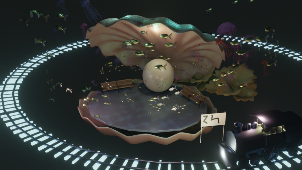 Undersea_Stage(Blender / PMX)