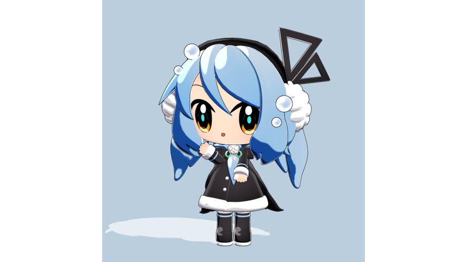 MMDモデル 蒲音ポポ(UTAU)
