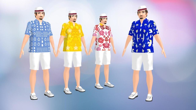 銀咲大和アロハシャツモデル