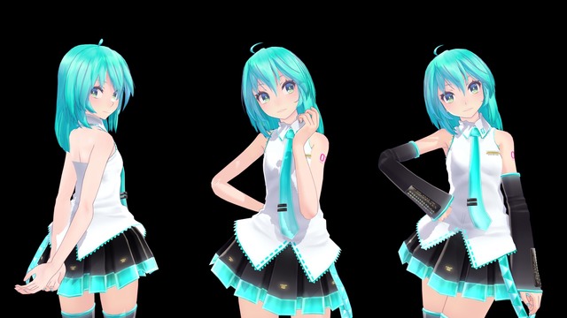Tda式初音ミク セミロング髪デフォ服