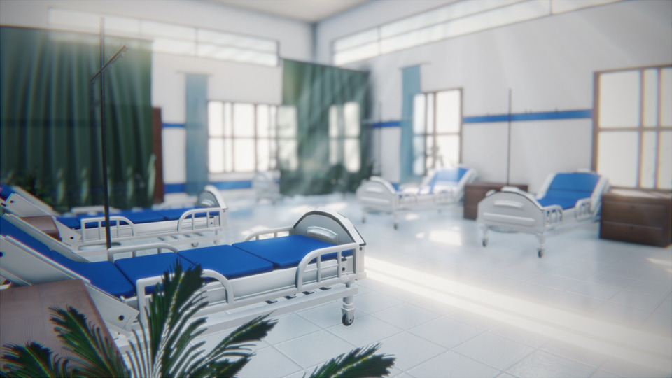 白の病棟Stage RayAutoRender