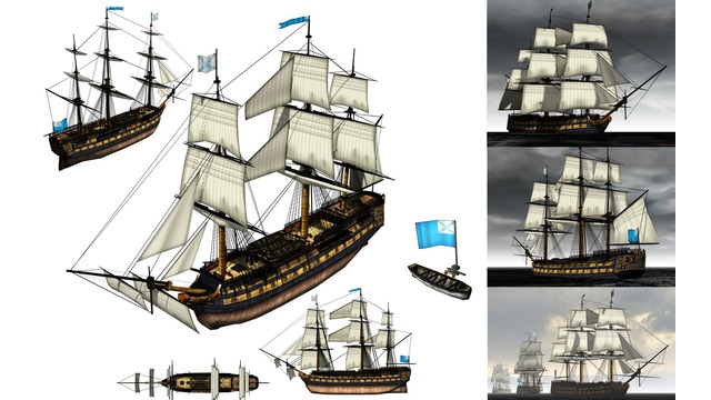 MMD用モブ74門戦列艦1800セット