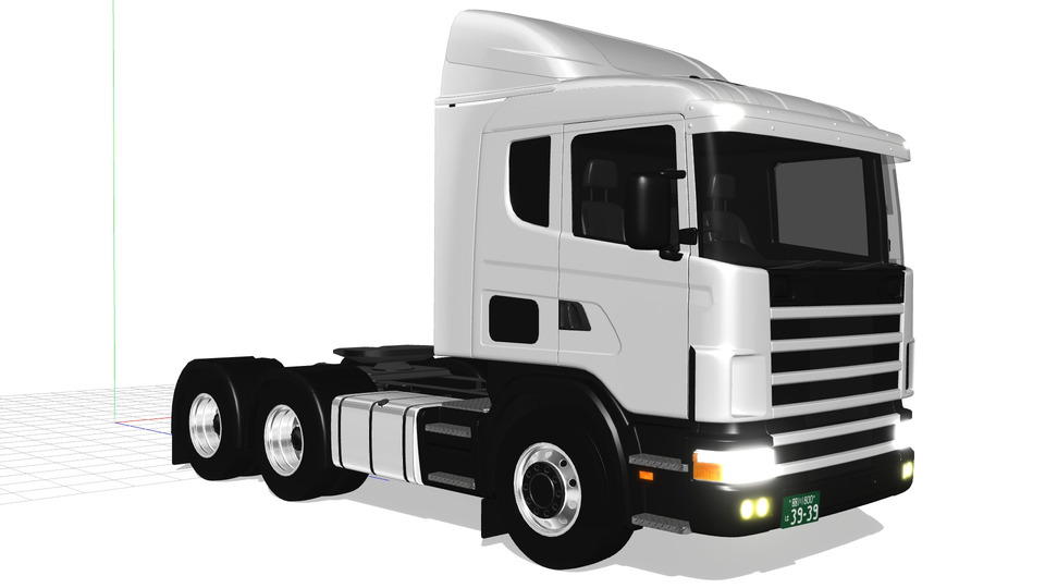 2軸トラクターヘッドMMDモデル