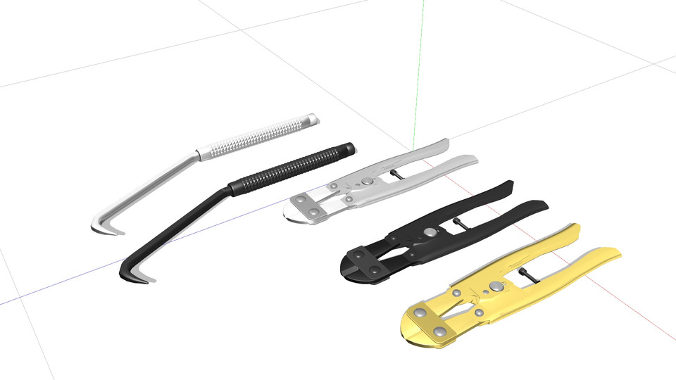 ハッカーと番線カッターMMDモデル