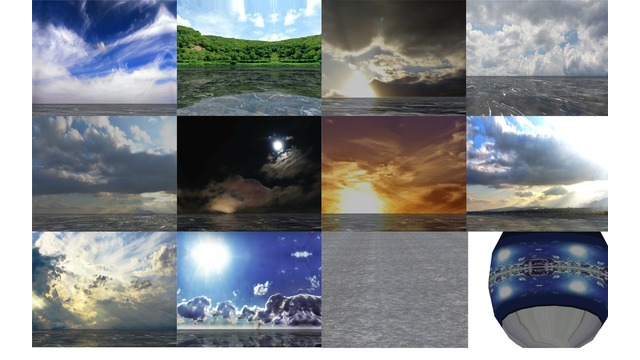 モブ船用簡易スカイドーム・海セット