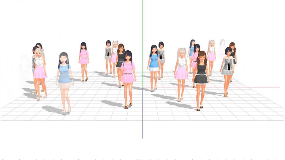 【MME配布】モブが歩き回る「CloneMobWalk」