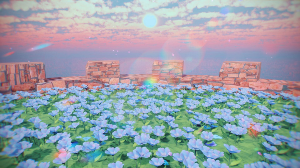 高塔之上的花海