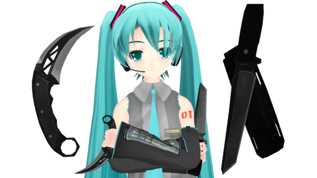 ナイフ二本立て