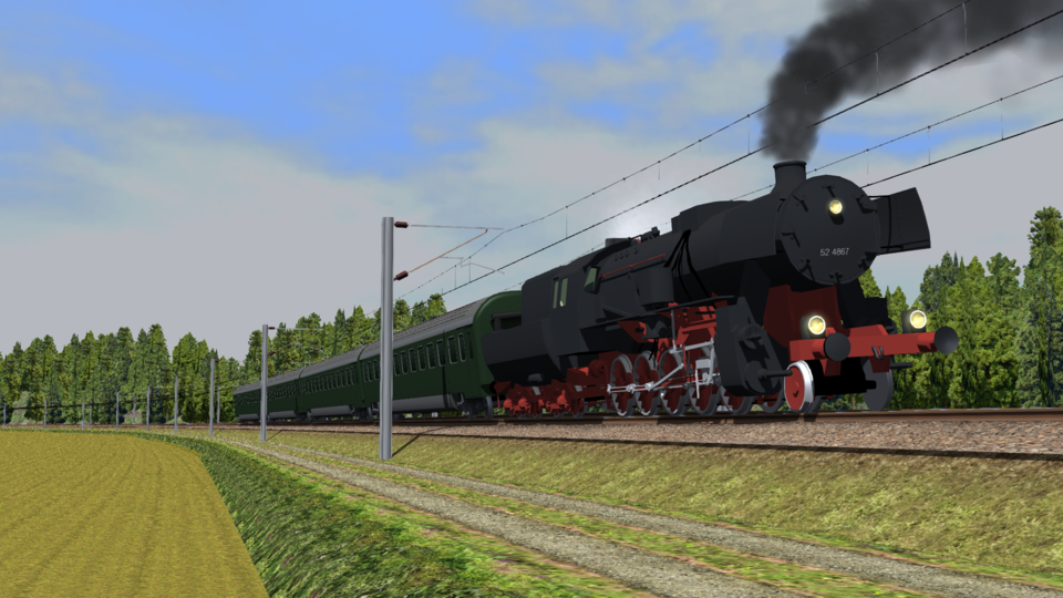 【RailSim】ドイツ国鉄52形(BR52)蒸気機関車