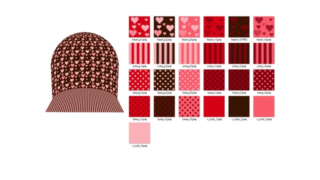 模様ドーム（バレンタイン用）