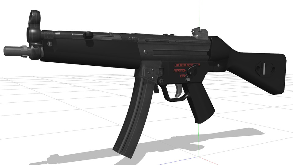 H&K MP5A4 MMDモデル