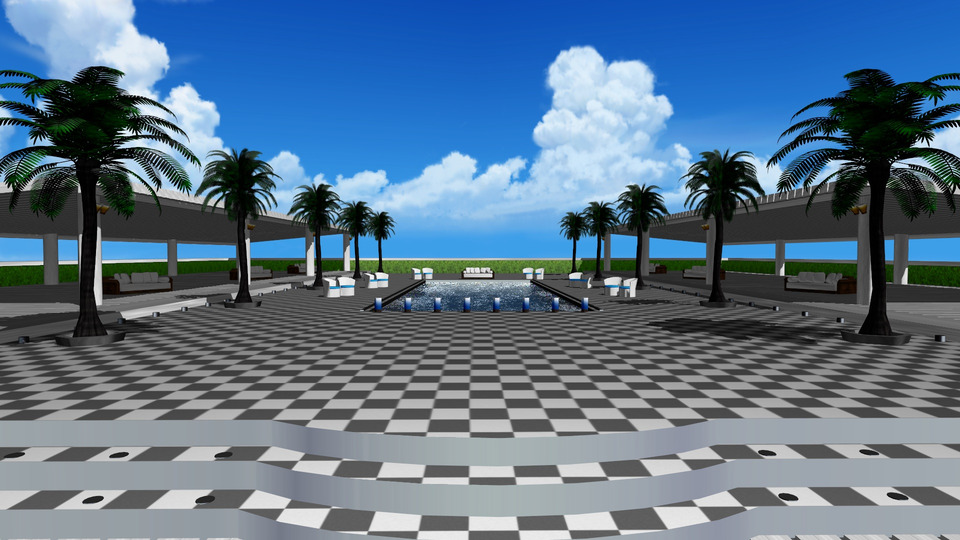 リゾート風ステージ