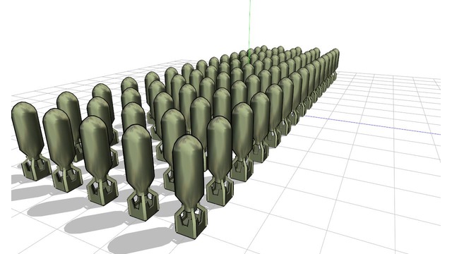 航空機爆弾75発セット　（物理演算対応）