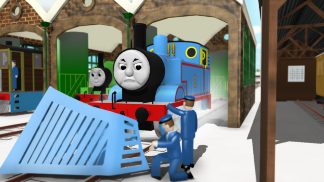 トーマスの雪かき