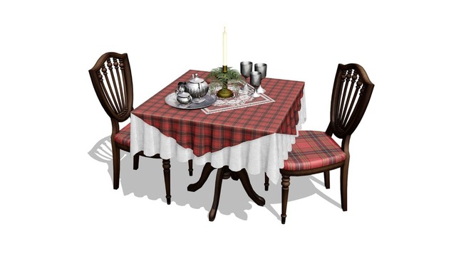 クロス付きテーブルセットv1.2