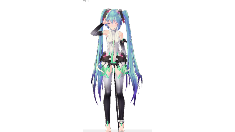 なんかモデルがダンスーる 表情+指 追加