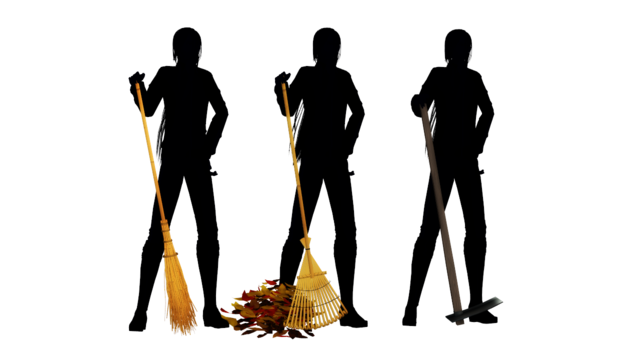 熊手・竹箒・鍬