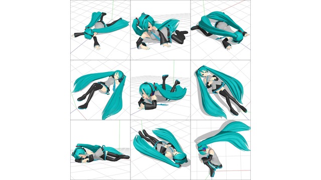 倒れる・寝るポーズ