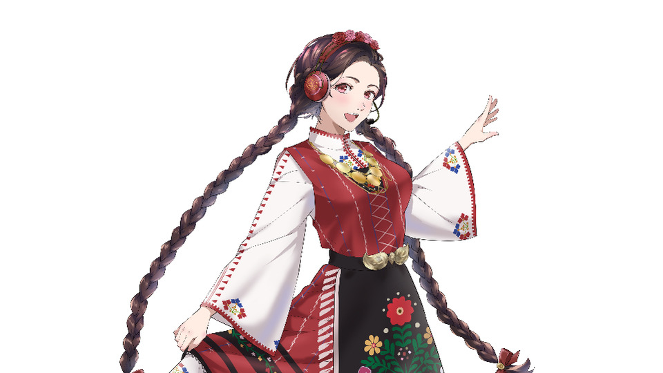 UTAU音源「勃歌マリ」立ち絵と三面図