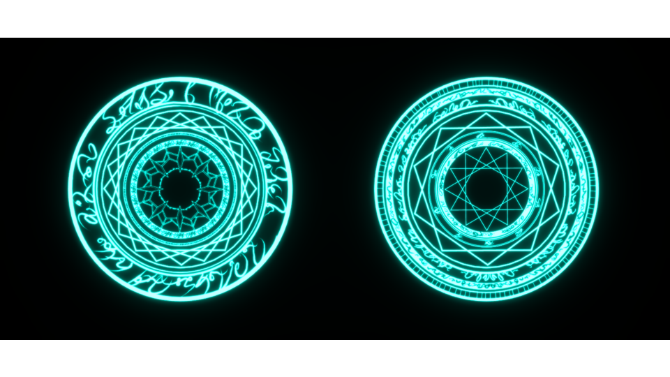 出現する魔法陣