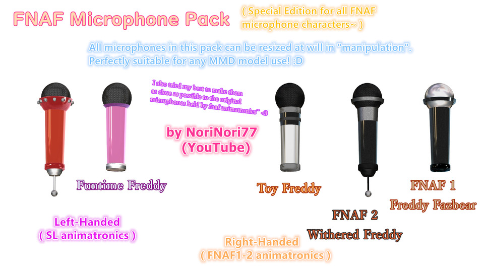 NoriNori77 Edit FNAF Microphones - BowlRoll