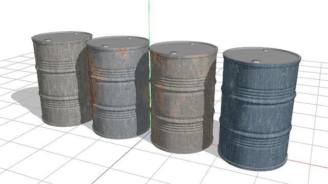 ドラム缶（物理演算対応）