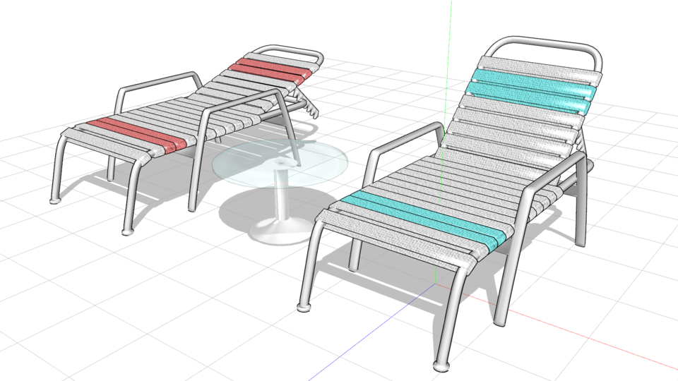 プールサイドベッド MMDモデル