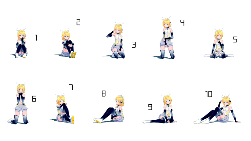 MMDポーズ配布】ポーズ25 - BowlRoll