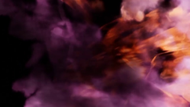 紫とオレンジの炎
