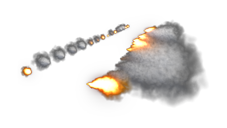 発光・発射煙エフェクト