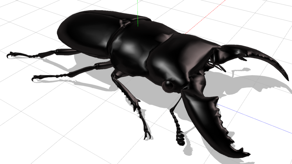 ヒラタクワガタ MMDモデル