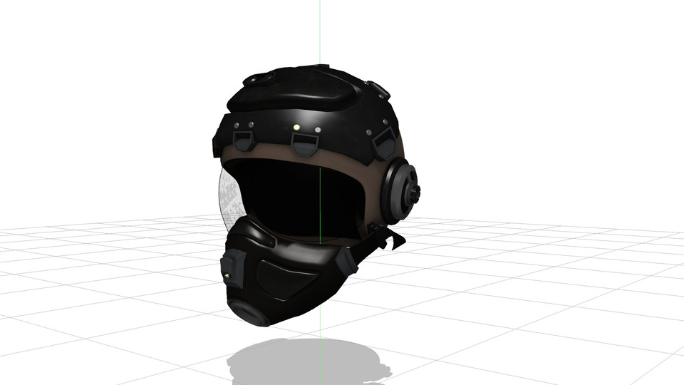 パイロットヘルメットMMDモデル