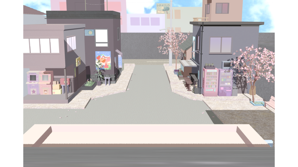 [BLENDER/MMD] street stage