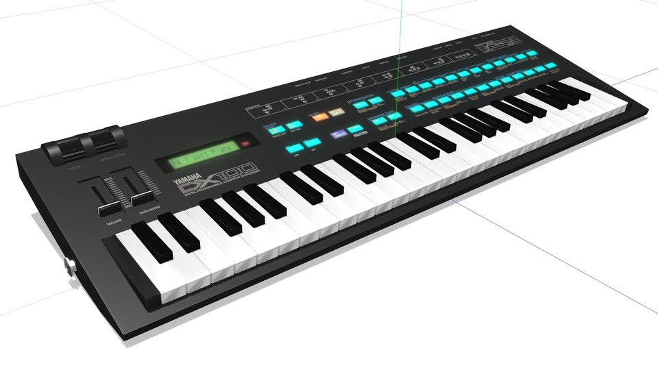 YAMAHA DX100 MMDモデル