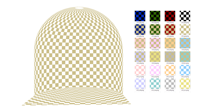 模様ドーム（市松）