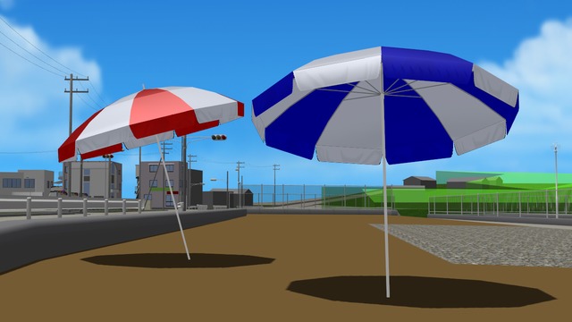 ビーチパラソル（物理演算入り）