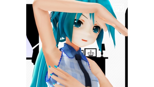 大人あぴミク改変Check服（ポニテ入り）