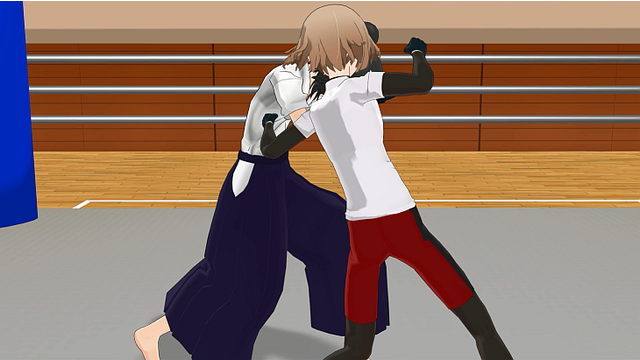 ボクシングモーション・ボディーブローKO